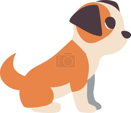 Illustration for Beagle dog flat style isolated on background - Royalty Free Image