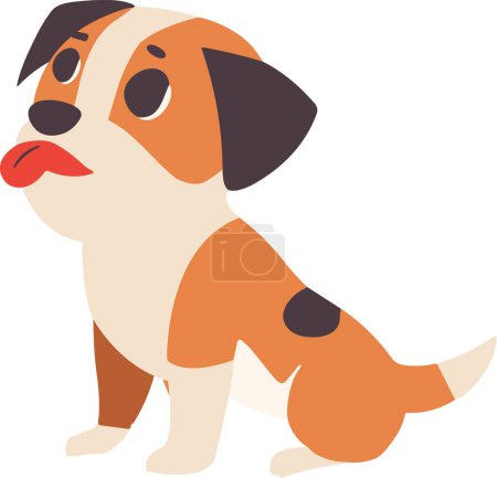 Illustration for Beagle dog flat style isolated on background - Royalty Free Image