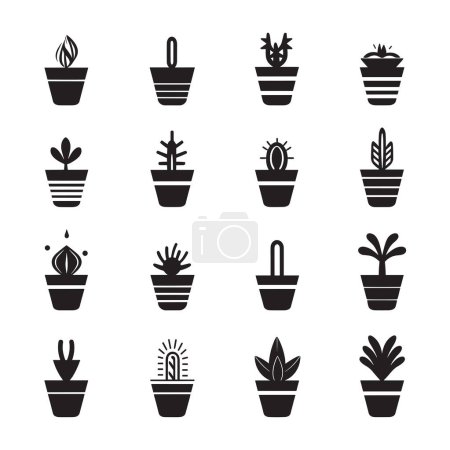 Illustration for Cactus tree logo in modern minimal style isolated on background - Royalty Free Image