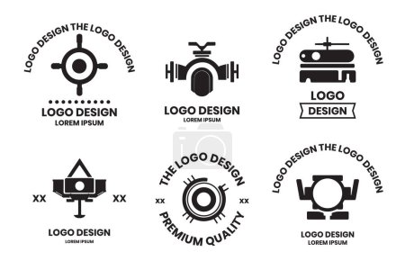 Ilustración de Logotipo de la cámara de seguridad en estilo minimalista moderno aislado en el fondo - Imagen libre de derechos