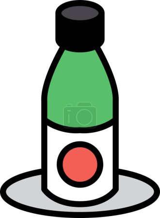 Illustration for Wasabi bottle in Asian food concept - Royalty Free Image