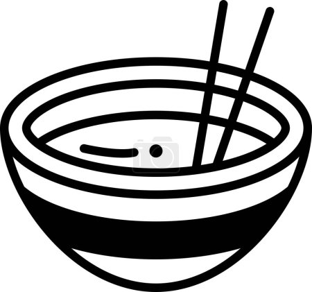 Ilustración de Tallarines en el concepto de comida asiática - Imagen libre de derechos