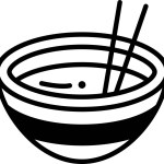 Noodles in the concept of Asian food
