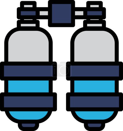 Téléchargez les illustrations : Un réservoir d'oxygène pour la plongée - en licence libre de droit