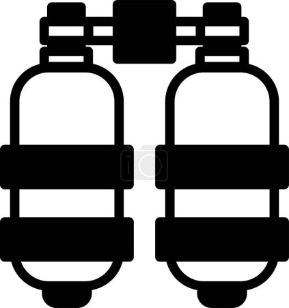 Illustration for A Oxygen tank for diving - Royalty Free Image