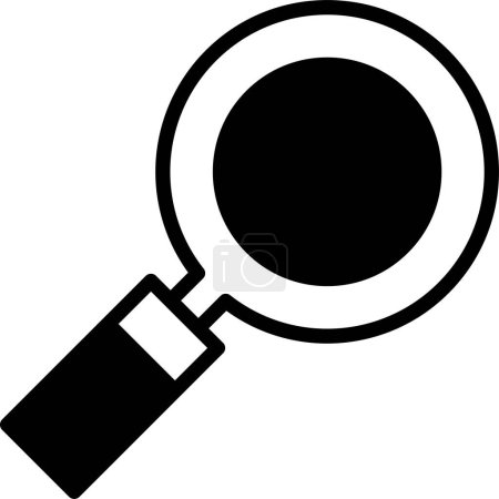 Illustration for A magnifying glass is shown in black and white. Concept of curiosity and exploration, as the magnifying glass is often used to examine small details and uncover hidden information - Royalty Free Image