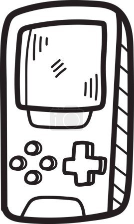 Ilustración de Un dibujo en blanco y negro de un controlador de videojuegos - Imagen libre de derechos