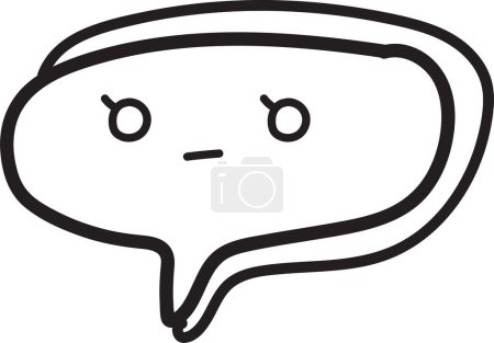 A cartoon face with a mouth that looks like it's frowning. The eyes are closed and the mouth is open