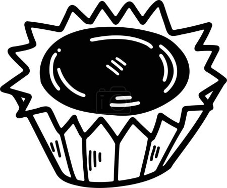 Téléchargez les illustrations : Le délicieux pain et cupcakes Illustrations dessinées à la main dans le style line art - en licence libre de droit