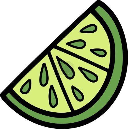Illustration for The lemon or watermelon Hand drawn illustrations in line art style - Royalty Free Image