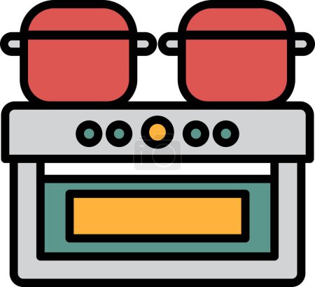 Una ilustración de icono de pan eléctrico en estilo de línea