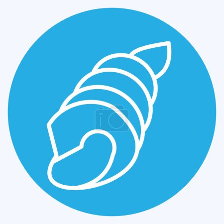 Foto de Icono Shell. relacionado con el símbolo del mar. ojos azules estilo. diseño simple editable. ilustración simple - Imagen libre de derechos