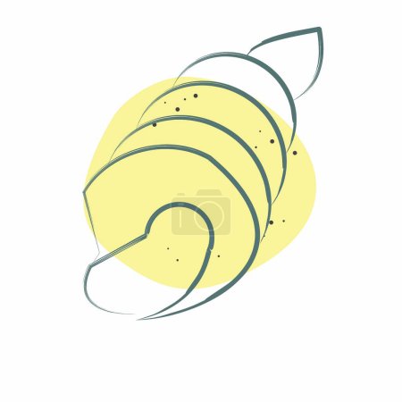 Foto de Icono Shell. relacionado con el símbolo del mar. Color Spot Style. diseño simple editable. ilustración simple - Imagen libre de derechos