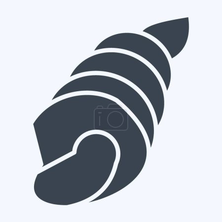 Foto de Icono Shell. relacionado con el símbolo del mar. estilo glifo. diseño simple editable. ilustración simple - Imagen libre de derechos