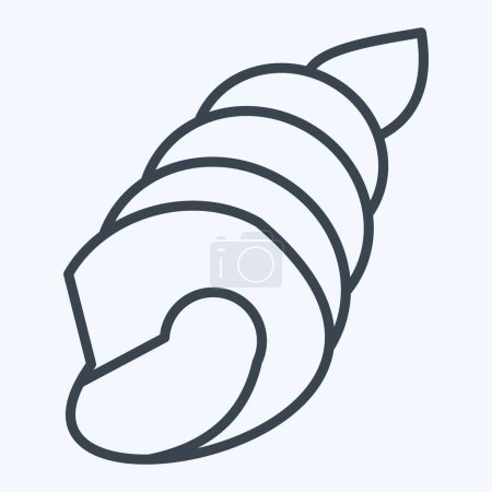 Foto de Icono Shell. relacionado con el símbolo del mar. estilo de línea. diseño simple editable. ilustración simple - Imagen libre de derechos