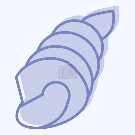Foto de Icono Shell. relacionado con el símbolo del mar. estilo de dos tonos. diseño simple editable. ilustración simple - Imagen libre de derechos