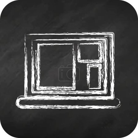 Illustration for Icon Photo software. related to Photography symbol. chalk style. simple design editable. simple illustration - Royalty Free Image