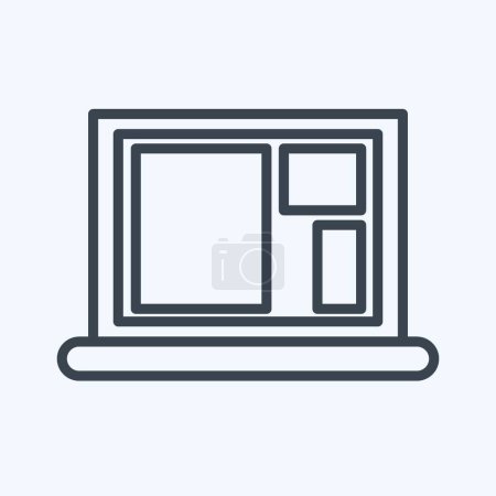 Illustration for Icon Photo software. related to Photography symbol. line style. simple design editable. simple illustration - Royalty Free Image