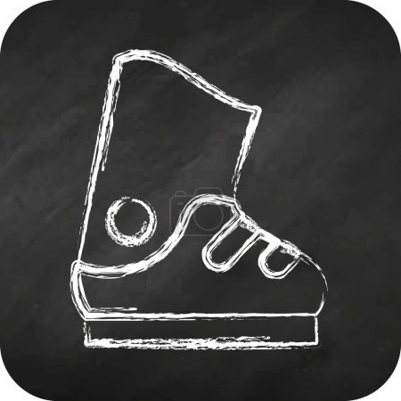 Illustration for Icon Ski Boots. related to Sports Equipment symbol. chalk style. simple design editable. simple illustration - Royalty Free Image