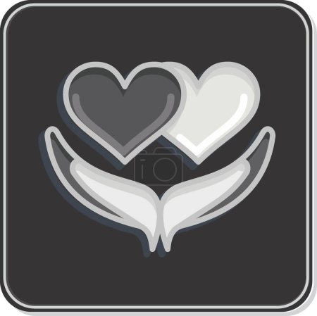 Illustration for Icon Forgiveness. related to Psychological symbol. Glossy Style. simple illustration. emotions, empathy, assistance - Royalty Free Image