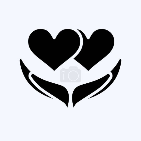 Illustration for Icon Forgiveness. related to Psychological symbol. glyph style. simple illustration. emotions, empathy, assistance - Royalty Free Image