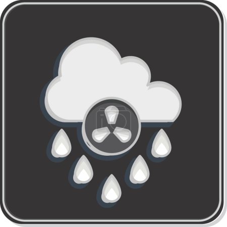 Illustration for Icon Acid Rain. related to Environment symbol. Glossy Style. simple illustration. conservation. earth. clean - Royalty Free Image