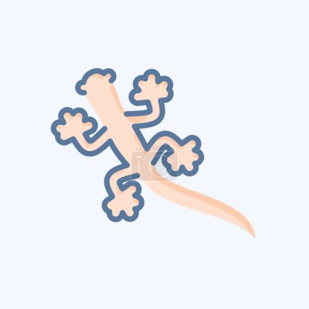 Téléchargez les illustrations : Icône Gecko. lié au symbole Animaux domestiques. conception simple modifiable. illustration simple - en licence libre de droit