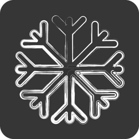 Illustration for Icon Snow Proof. suitable for sportswear symbol. chalk Style. simple design editable. design template vector. simple illustration - Royalty Free Image