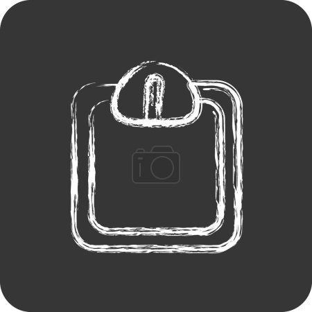 Illustration for Icon Weight. suitable for Healthy symbol. chalk Style. simple design editable. design template vector - Royalty Free Image