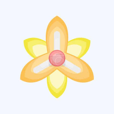 Ilustración de Icono Gladiolo. relacionado con el símbolo de flores. estilo plano. diseño simple editable. ilustración simple - Imagen libre de derechos