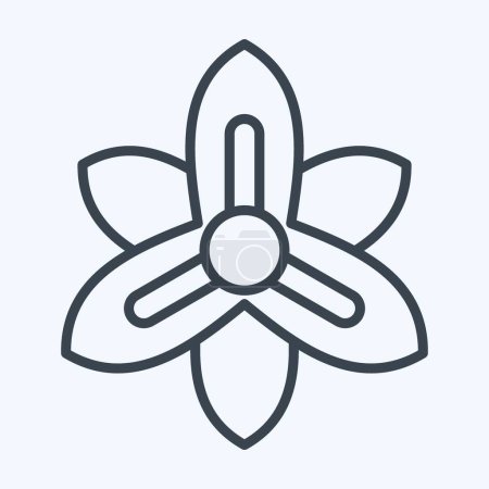 Ilustración de Icono Gladiolo. relacionado con el símbolo de flores. estilo de línea. diseño simple editable. ilustración simple - Imagen libre de derechos