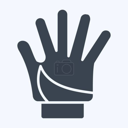 Ilustración de Guante de icono relacionado con el símbolo de la bicicleta. estilo glifo. diseño simple editable. ilustración simple - Imagen libre de derechos