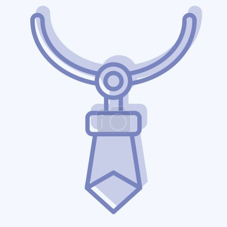 Ilustración de Icono collar de cristal. relacionado con el símbolo de los pueblos indígenas. estilo de dos tonos. diseño simple editable. ilustración simple - Imagen libre de derechos
