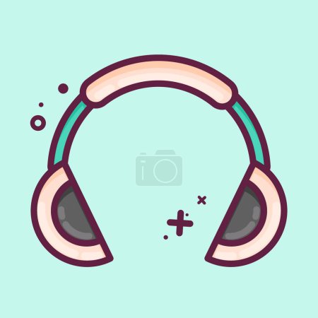 Illustration for Icon Music Pocket. suitable for sportswear symbol. MBE style. simple design editable. design template vector. simple illustration - Royalty Free Image