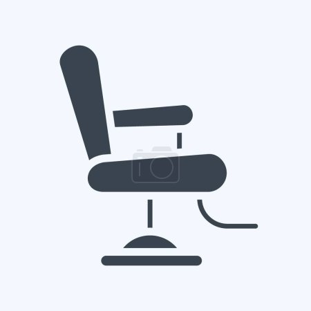 Illustration for Icon Barber Chair. suitable for Barbershop symbol. glyph style. simple design editable. design template vector. simple illustration - Royalty Free Image
