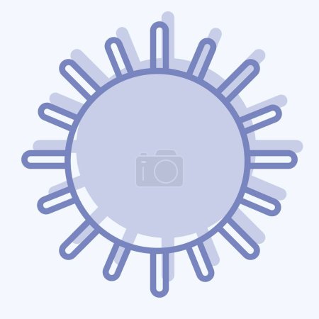 Illustration for Icon Sun. suitable for Summer symbol. two tone style. simple design editable. design template vector. simple illustration - Royalty Free Image