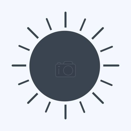 Illustration for Icon Sun. suitable for Summer symbol. glyph style. simple design editable. design template vector. simple illustration - Royalty Free Image