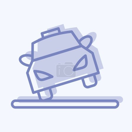 Ilustración de Icon Car Tilt. suitable for Automotive symbol. two tone style. simple design editable. design template vector. simple illustration - Imagen libre de derechos