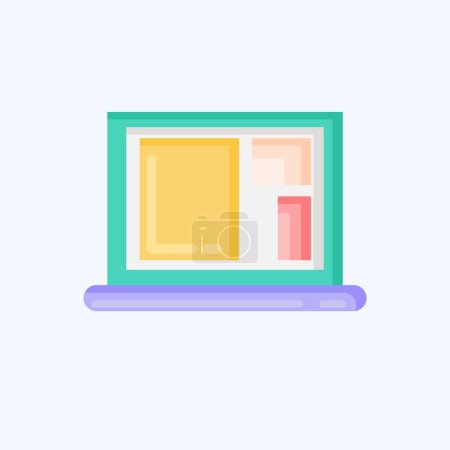 Illustration for Icon Photo software. related to Photography symbol. flat style. simple design editable. simple illustration - Royalty Free Image