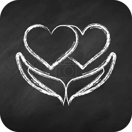 Illustration for Icon Forgiveness. related to Psychological symbol. chalk style. simple illustration. emotions, empathy, assistance - Royalty Free Image
