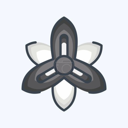 Ilustración de Icono Gladiolo. relacionado con el símbolo de flores. estilo garabato. diseño simple editable. ilustración simple - Imagen libre de derechos