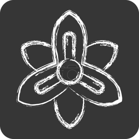 Ilustración de Icono Gladiolo. relacionado con el símbolo de flores. Estilo tiza. diseño simple editable. ilustración simple - Imagen libre de derechos