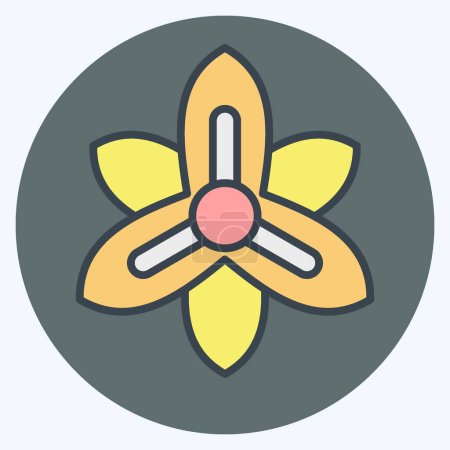 Ilustración de Icono Gladiolo. relacionado con el símbolo de flores. estilo mate de color. diseño simple editable. ilustración simple - Imagen libre de derechos