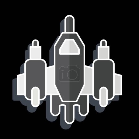 Ilustración de Aviones Icono. relacionado con el símbolo militar. estilo brillante. diseño simple editable. ilustración simple - Imagen libre de derechos