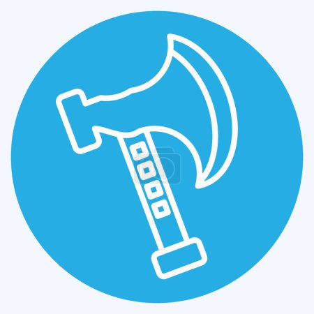 Illustration for Icon Axe. related to Camping symbol. blue eyes style. simple design editable. simple illustration - Royalty Free Image