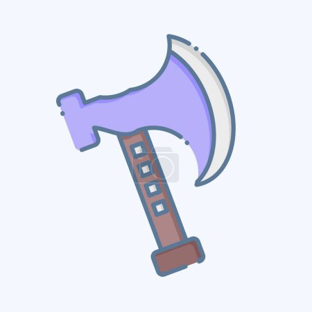 Illustration for Icon Axe. related to Camping symbol. doodle style. simple design editable. simple illustration - Royalty Free Image