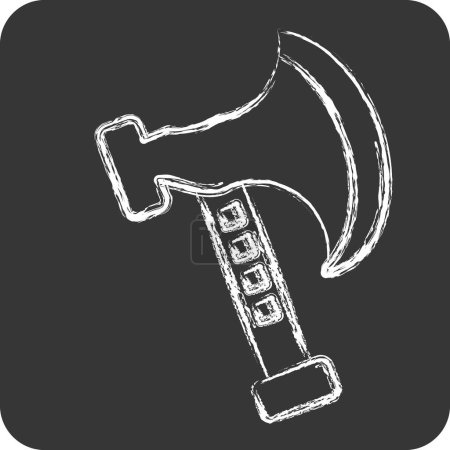 Illustration for Icon Axe. related to Camping symbol. chalk Style. simple design editable. simple illustration - Royalty Free Image