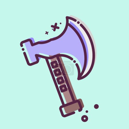 Illustration for Icon Axe. related to Camping symbol. MBE style. simple design editable. simple illustration - Royalty Free Image