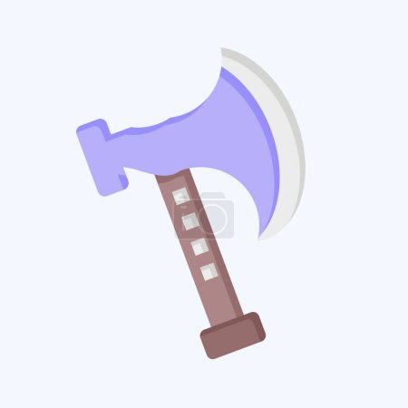Illustration for Icon Axe. related to Camping symbol. flat style. simple design editable. simple illustration - Royalty Free Image