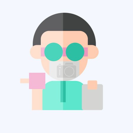 Illustration for Icon Dentist. related to Dentist symbol. flat style. simple design editable. simple illustration - Royalty Free Image